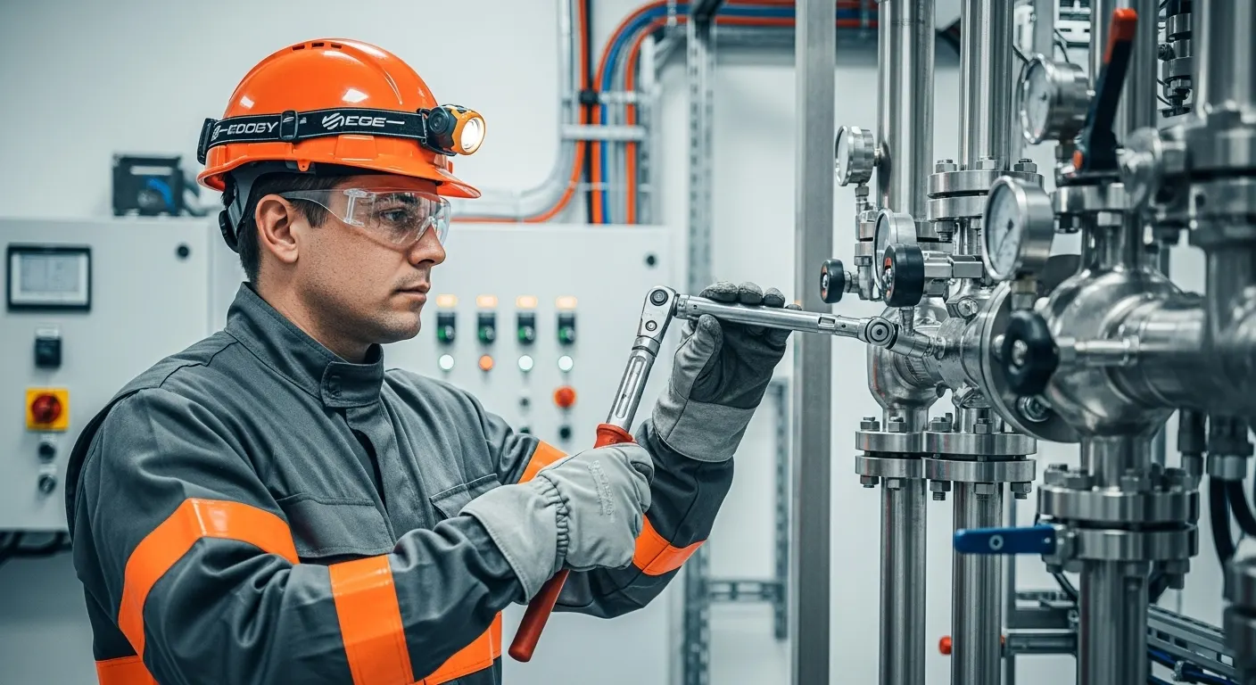 Specjalista BHP podczas analizy warunków pracy